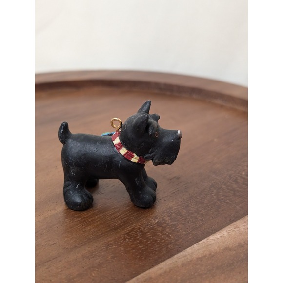 Black Scottish Terrier Ornament Wags to Whiskers Hand Painted Resin Russ As Is - Picture 2 of 4
